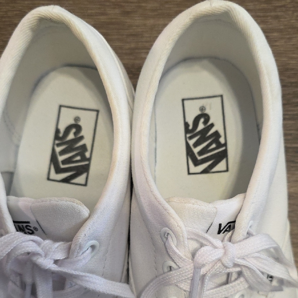 Vans Classic White Lace-Up Sneakers - Picture 2 of 8
